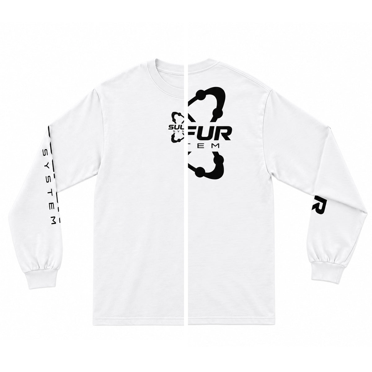 avant et arrière t-shirt manches longues sulfur system