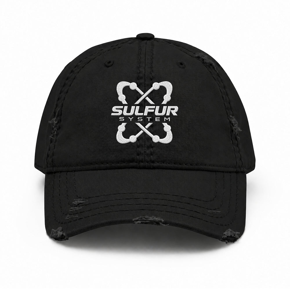 casquette déchirée noir sulfur system