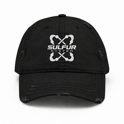 casquette déchirée noir sulfur system
