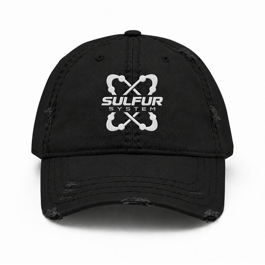 casquette déchirée noir sulfur system