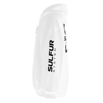 manche pull à capuche blanc sulfur system