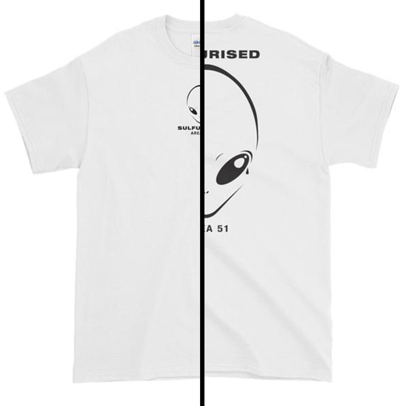 t shirt alien blanc