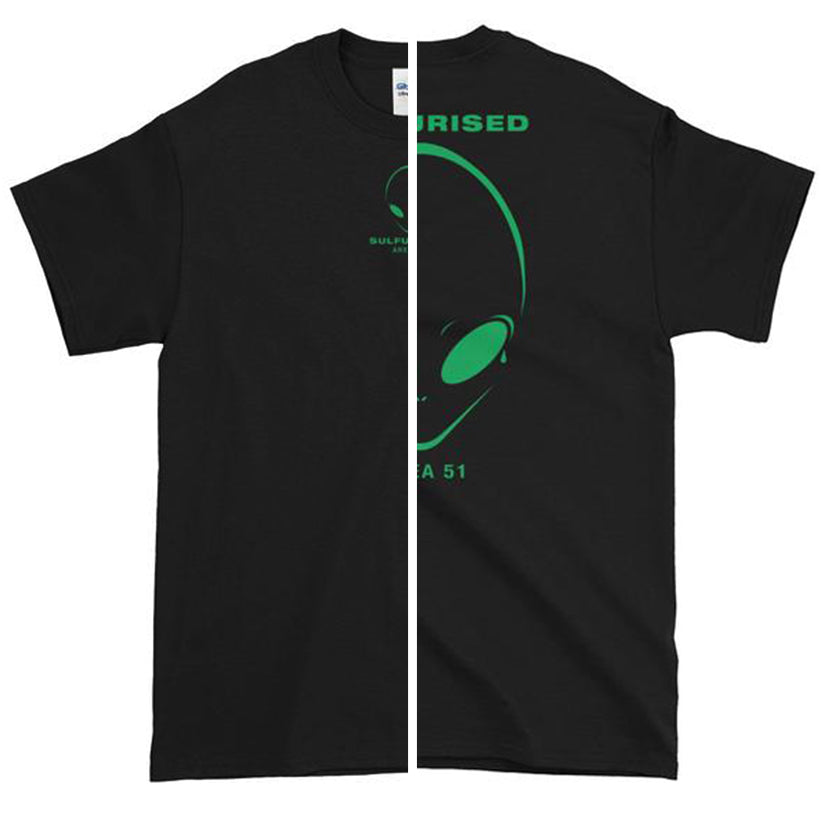 t shirt vert alien zone 51 ovni