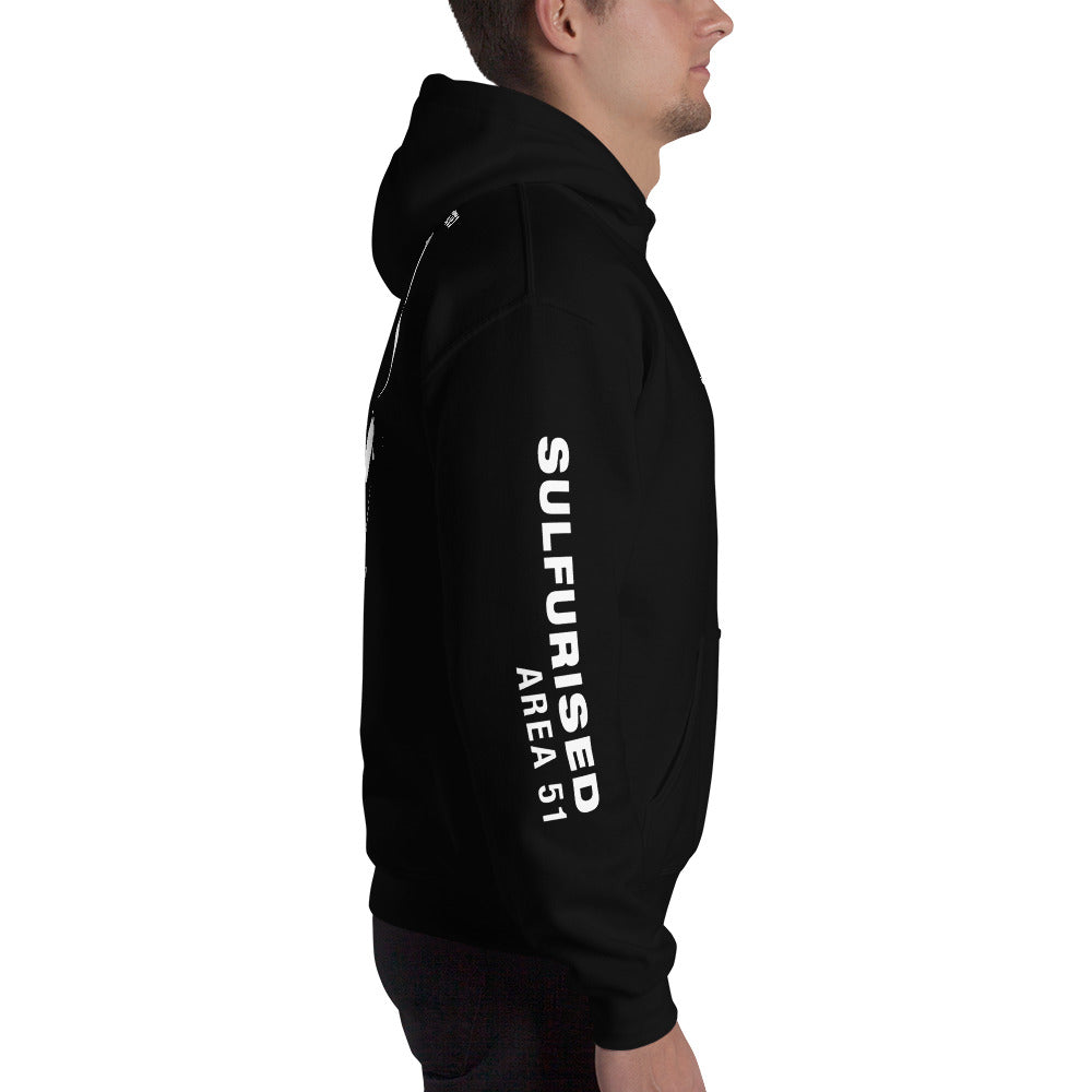 sweatshirt noire alien zone 51 ovni